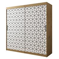 Schrank Heksagon 1 200 Eiche artisan/weiß