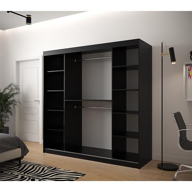Schrank Heksagon 1 200 schwarz/Eiche artisan