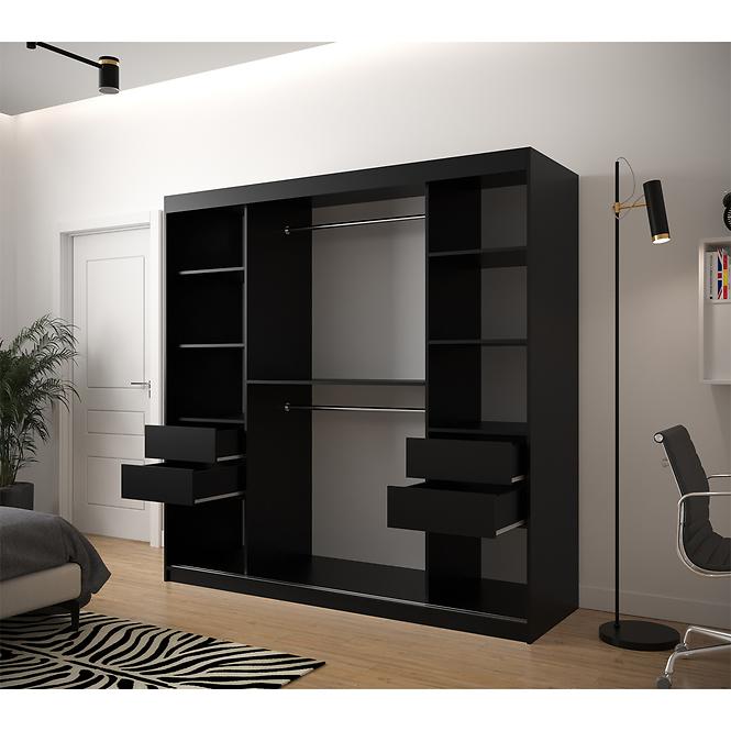 Schrank Heksagon 1 200 schwarz/Eiche artisan