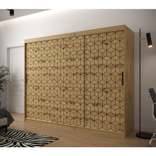 Schrank Heksagon 1 250 Eiche artisan/Eiche artisan