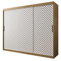Schrank Heksagon 1 250 Eiche artisan/weiß