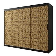 Schrank Heksagon 1 250 schwarz/Eiche artisan
