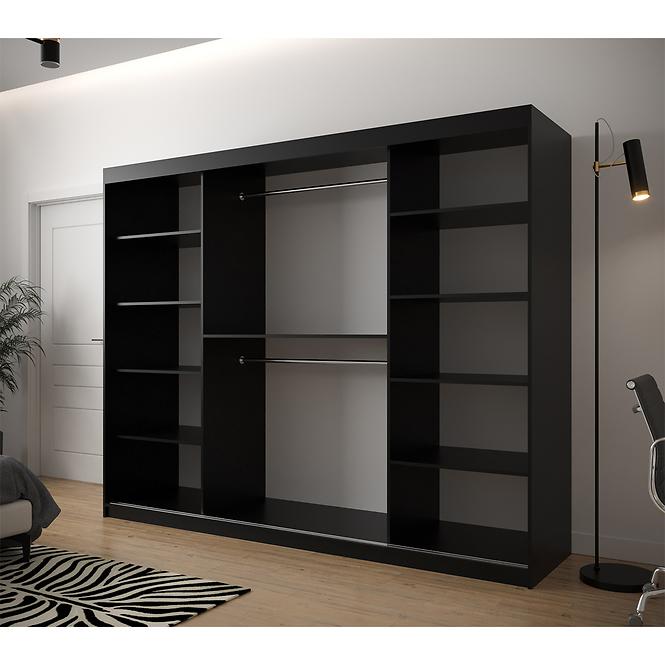 Schrank Heksagon 1 250 schwarz/Eiche artisan