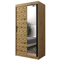 Schrank Heksagon 2 100 Eiche artisan/Eiche artisan/spiegel