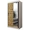 Schrank Heksagon 2 100 weiß/Eiche artisan/spiegel