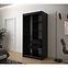 Schrank Heksagon 2 100 schwarz/Eiche artisan/spiegel,5