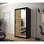 Schrank Heksagon 2 100 schwarz/Eiche artisan/spiegel,6