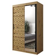 Schrank Heksagon 2 120 Eiche artisan/Eiche artisan/spiegel