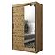 Schrank Heksagon 2 120 Eiche artisan/Eiche artisan/spiegel