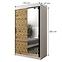Schrank Heksagon 2 120 weiß/Eiche artisan/spiegel,2