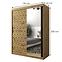 Schrank Heksagon 2 150 Eiche artisan/Eiche artisan/spiegel,2