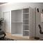 Schrank Heksagon 2 150 weiß/Eiche artisan/spiegel,4