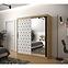 Schrank Heksagon 2 180 Eiche artisan/weiß/spiegel,6