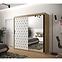 Schrank Heksagon 2 200 Eiche artisan/weiß/spiegel,6