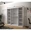 Schrank Heksagon 2 200 weiß/Eiche artisan/spiegel,3