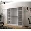 Schrank Heksagon 2 200 weiß/Eiche artisan/spiegel,4