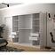 Schrank Heksagon 2 200 weiß/Eiche artisan/spiegel,5