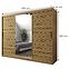 Schrank Heksagon 2 250 Eiche artisan/Eiche artisan/spiegel,2