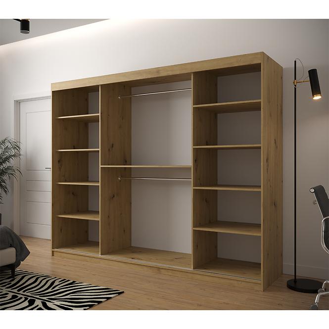 Schrank Heksagon 2 250 Eiche artisan/Eiche artisan/spiegel,4