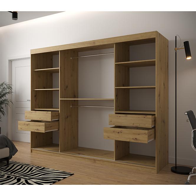 Schrank Heksagon 2 250 Eiche artisan/Eiche artisan/spiegel,5