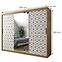 Schrank Heksagon 2 250 Eiche artisan/weiß/spiegel,2