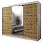 Schrank Heksagon 2 250 weiß/Eiche artisan/spiegel
