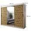 Schrank Heksagon 2 250 weiß/Eiche artisan/spiegel,2