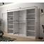 Schrank Heksagon 2 250 weiß/Eiche artisan/spiegel,3