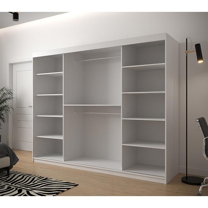 Schrank Heksagon 2 250 weiß/Eiche artisan/spiegel,4