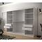 Schrank Heksagon 2 250 weiß/Eiche artisan/spiegel,5
