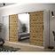 Schrank Heksagon 2 250 weiß/Eiche artisan/spiegel,6