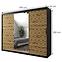Schrank Heksagon 2 250 schwarz/Eiche artisan/spiegel,2