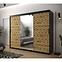 Schrank Heksagon 2 250 schwarz/Eiche artisan/spiegel,6