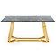 Esstisch Konami 160 Glas/Stahl – Schwarz/Golden,2