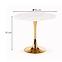 Esstisch Casemiro 90 Glas/Stahl – Weiß Marmur/Golden,3
