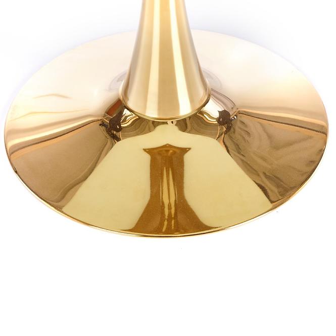 Esstisch Casemiro 90 Glas/Stahl – Weiß Marmur/Golden,6