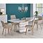 Esstisch Toronto 140/180 Mdf/Glas/Stahl – Weiß/Eiche Golden,11
