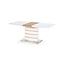 Esstisch Toronto 140/180 Mdf/Glas/Stahl – Weiß/Eiche Golden,2