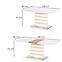Esstisch Toronto 140/180 Mdf/Glas/Stahl – Weiß/Eiche Golden,3