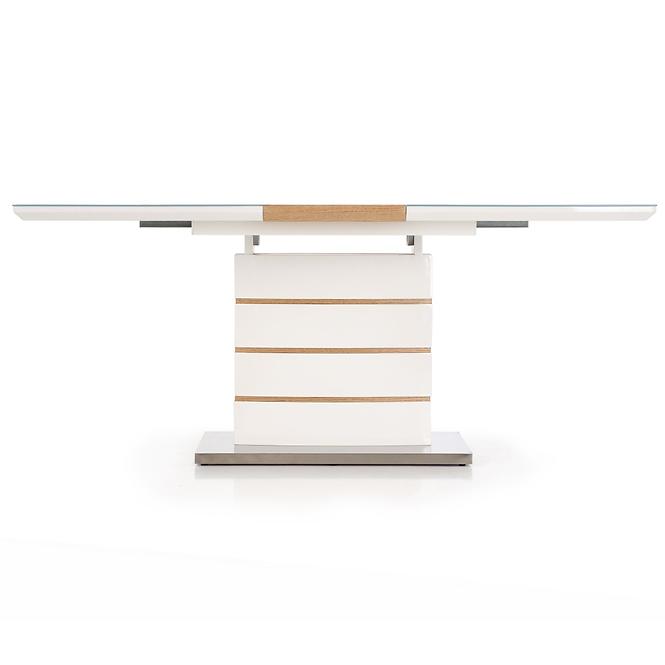 Esstisch Toronto 140/180 Mdf/Glas/Stahl – Weiß/Eiche Golden,7