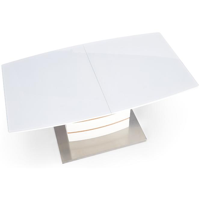 Esstisch Toronto 140/180 Mdf/Glas/Stahl – Weiß/Eiche Golden,8
