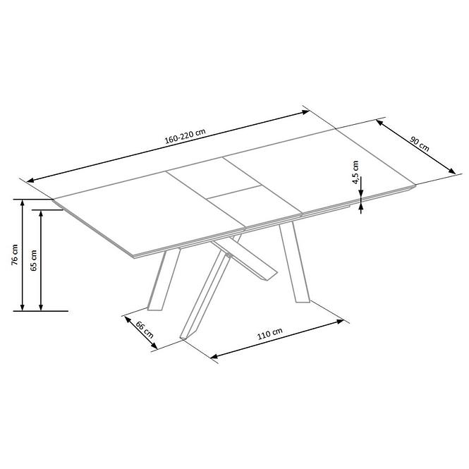 Esstisch Capital 160/200 Mdf/Stahl – Eiche Golden/Schwarz,7