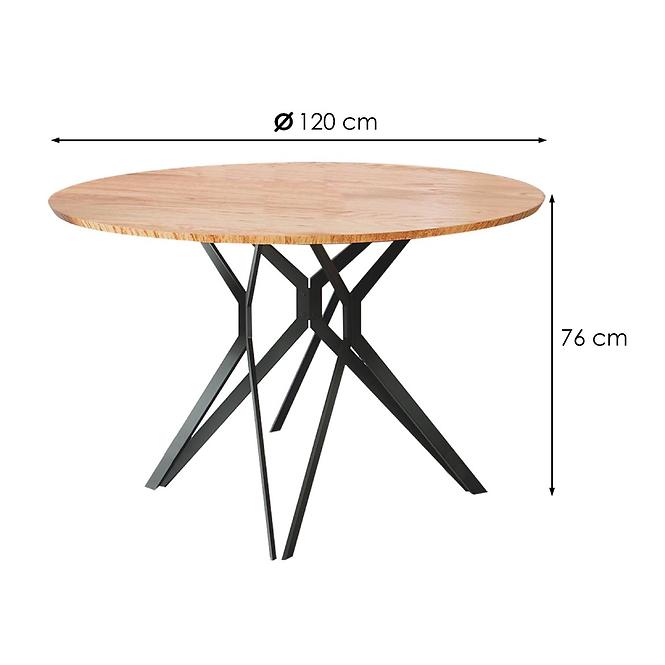 Esstisch Pixel 2 120 Mdf/Stahl – Eiche Golden/Schwarz,2