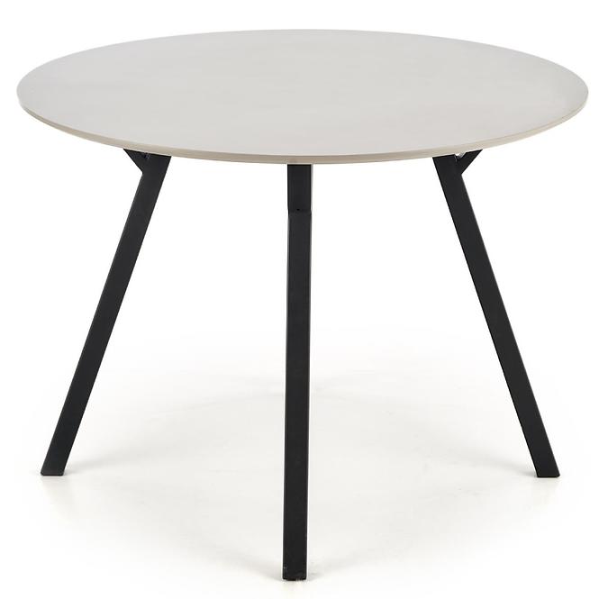 Esstisch Balrog Okrągły 100 Mdf/Stahl – Hell Aschfahl/Schwarz,2