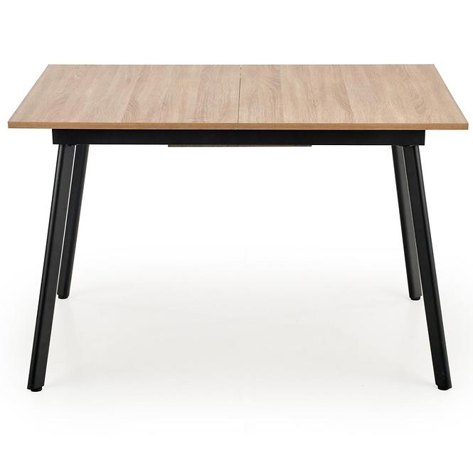 Esstisch Albon 120/160 Mdf/Stahl – Eiche Sanoma/Aschfahl/Schwarz