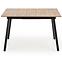 Esstisch Albon 120/160 Mdf/Stahl – Eiche Sanoma/Aschfahl/Schwarz