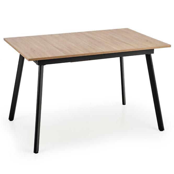 Esstisch Albon 120/160 Mdf/Stahl – Eiche Sanoma/Aschfahl/Schwarz,2