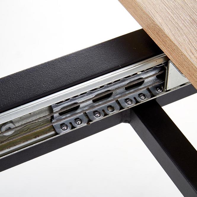 Esstisch Albon 120/160 Mdf/Stahl – Eiche Sanoma/Aschfahl/Schwarz,8