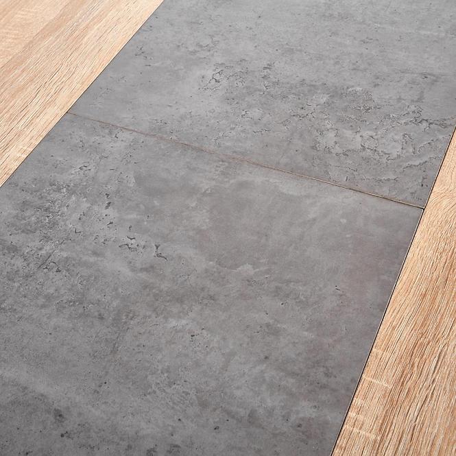 Esstisch Albon 120/160 Mdf/Stahl – Eiche Sanoma/Aschfahl/Schwarz,9