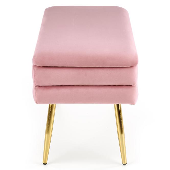 Hocker Velva rosa/gold